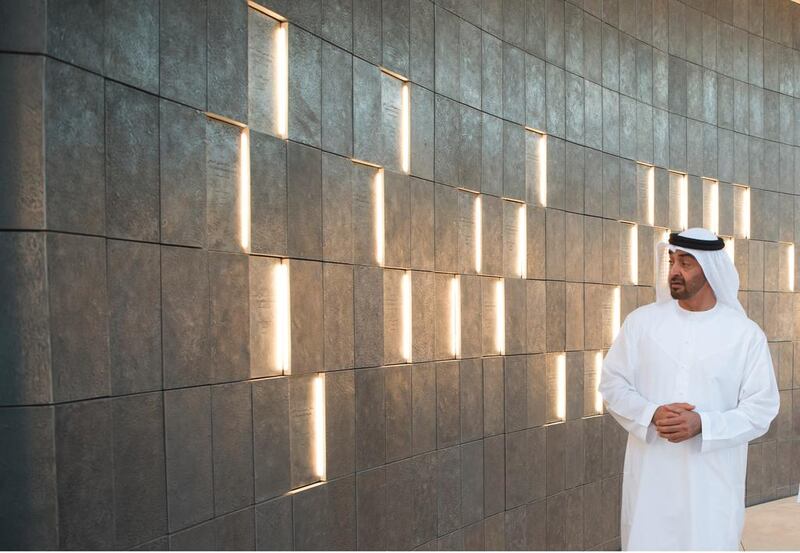 Sheikh Mohammed visits the Oasis of Dignity site on Wednesday. Mohamed Al Suwaidi / Crown Prince Court — Abu Dhabi