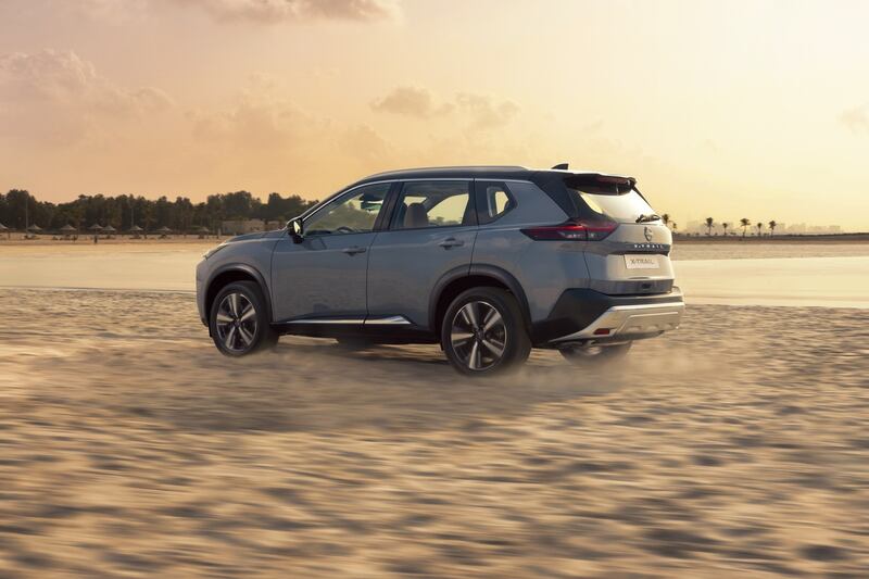 The 2023 Nissan X-Trail gives the sand a beating. Photo: Nissan