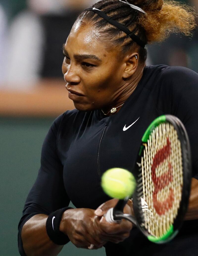 Serena Williams of the United States defeated Belarusian Victoria Azarenka during their second-round match at Indian Wells. EPA