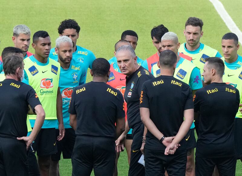 Brazil coach Tite during a training session at the Goyang Stadium. AP