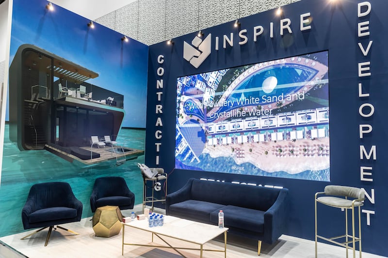 Inspire Contracting showed off its floating villa plans.
Antonie Robertson / The National
