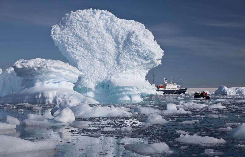 An Abu Dhabi company is aiming to tow an iceberg from Antarctica to UAE waters in 2020. Courtesy Aurora Expeditions