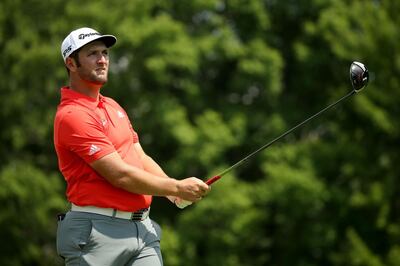 AKRON, OH - AUGUST 05: Jon Rahm of Spain plays his shot from the sixth tee during the World Golf Championships-Bridgestone Invitational - Final Round at Firestone Country Club South Course on August 5, 2018 in Akron, Ohio.   Gregory Shamus/Getty Images/AFP
== FOR NEWSPAPERS, INTERNET, TELCOS & TELEVISION USE ONLY ==
