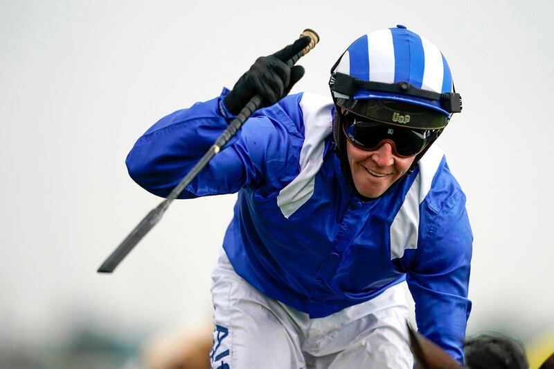 Jim Crowley on board Battaash on their way to winning the Coolmore Nunthorpe Stakes at York Racecourse during day three of the Yorkshire Ebor Festival at York Racecourse. PA Photo. Issue date: Friday August 21, 2020. See PA story RACING York. Photo credit should read: Alan Crowhurst/PA Wire. RESTRICTIONS: Editorial use only. No commercial use.