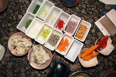 The ingredients at a ceviche masterclass at Coya Abu Dhabi