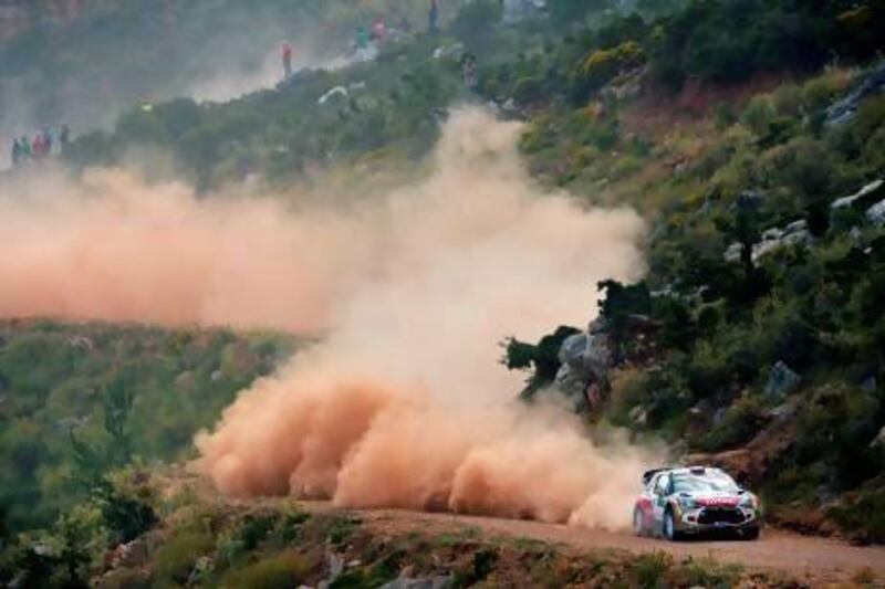 Sheikh Khalid Al Qassimi and his co-driver Scott Martin fell afoul of the rough conditions at the Acropolis Rally.