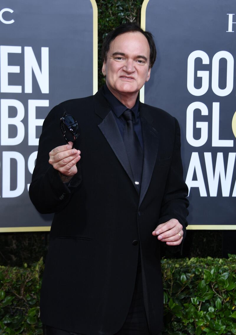 US film director Quentin Tarantino arrives for the 77th annual Golden Globe Awards. AFP