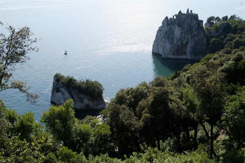 View from Duino Castle, owned by aristocratic relatives of the immensely wealthy Thurn und Taxis family