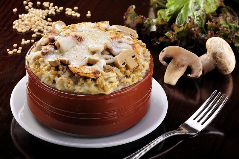 Freekoto, with chicken, mushrooms and cheese. Courtesy Studio Masr