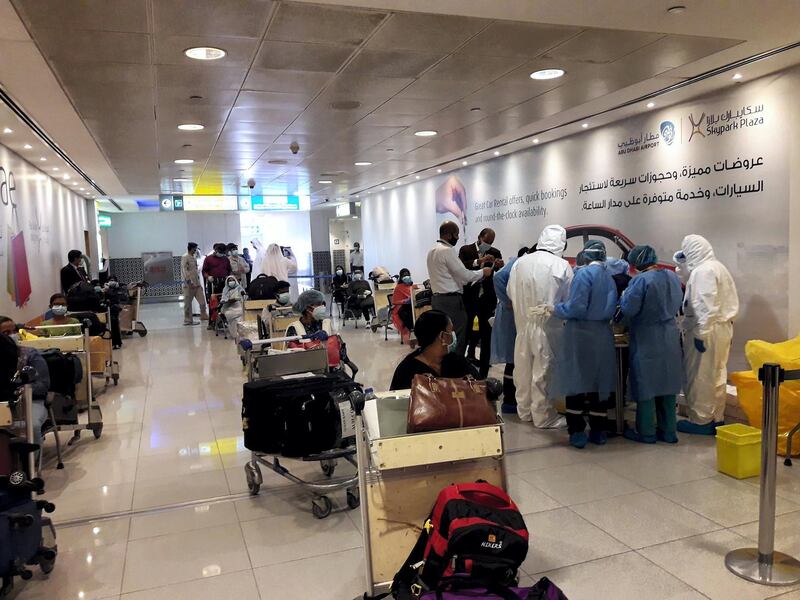 Medical staff were present to test all individuals before they boarded their flights. Indian Consulate