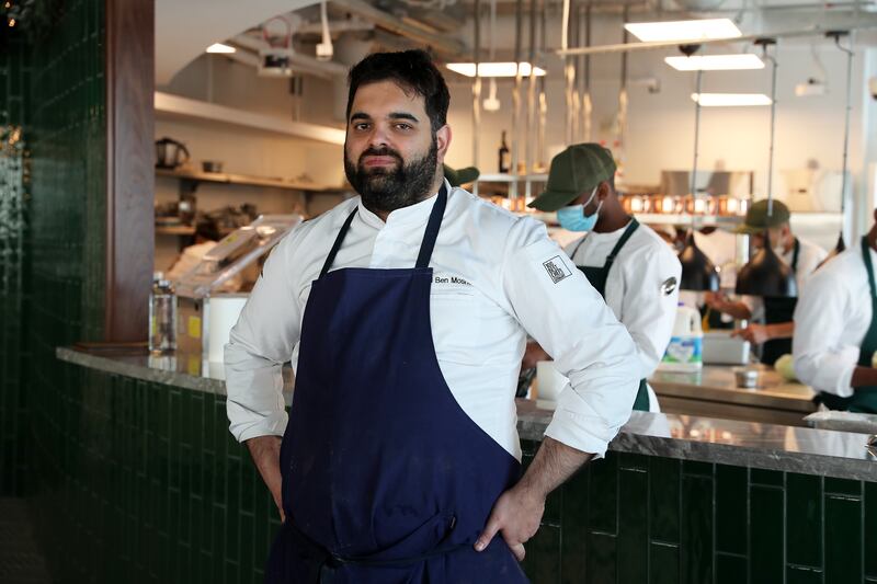 Chef Gal Ben Moshe at the Jubilee restaurant at Expo 2020. Pawan Singh/The National.