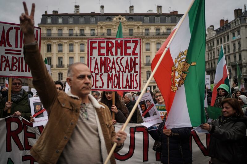 About 1,000 people gathered in Lyon, police said. AP