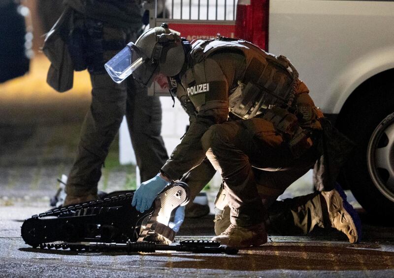 Eight people were killed in shootings in and outside two hookah lounges in a southwestern German city late Wednesday, and authorities were searching for the perpetrators. AP