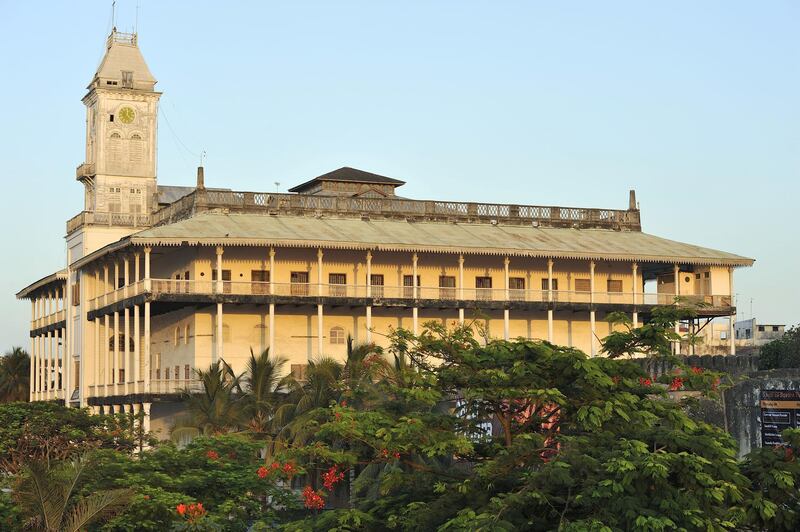 The palace was built in 1883 for Barghash bin Said, second Sultan of Zanzibar. (Photo by Jean-Michel COUREAU/Gamma-Rapho via Getty Images)