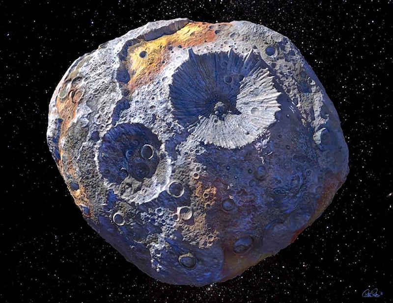 Artist's concept of the asteroid 16 Psyche, which is thought to contain precious metals that, if mined, would be worth $700 quintillion. Nasa