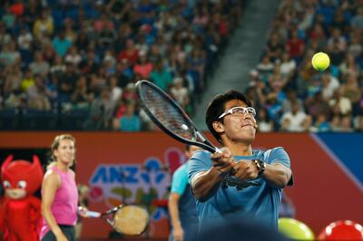 MELBOURNE, AUSTRALIA - JANUARY 12: Hyeon Chung of South Korea is seen during Kids Day at Melbourne Park on January 12, 2019 in Melbourne, Australia. (Photo by Daniel Pockett/Getty Images)