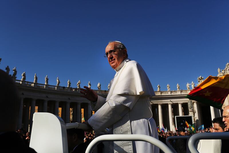 Pope Francis during the Inauguration Mass for the Pope in St Peter's Square in March 2013. Getty Images