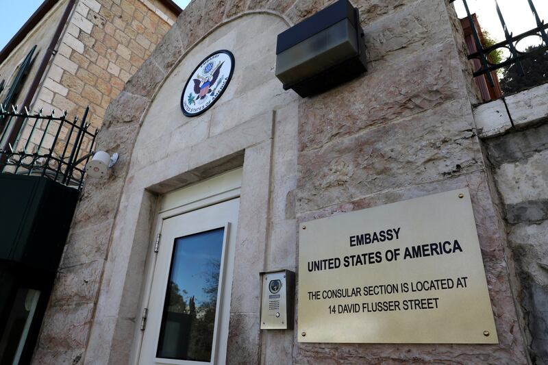 The former US consulate in Jerusalem in 2019. Reuters