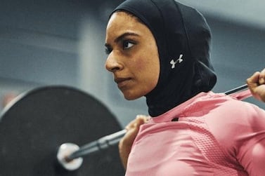 Saman Munir stars in the campaign for Under Armour's first sports hijab. Courtesy Under Armour