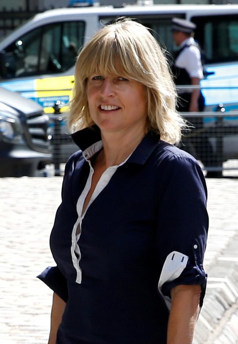Rachel Johnson, sister of Conservative Party leadership candidate Boris Johnson, arrives for the announcement of Britain's next Prime Minister at The Queen Elizabeth II centre in London. Reuters