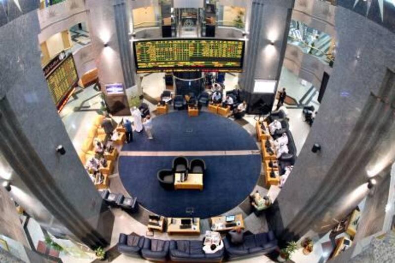 Abu Dhabi - October 7, 2008 - The floor of the Abu Dhabi Securities Exchange October 7, 2008. One investor said, "many people are very sad." ( Jeff Topping / The National ) *** Local Caption ***  JT-011-STOCKS 7F8Q2511.jpgJT-011-STOCKS 7F8Q2511.jpgBZ04JU MARKETS.jpg