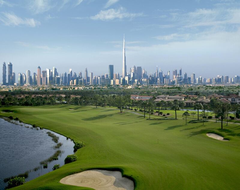 Rendering of Dubai Hills Estate Golf Skyline. Courtesy Emaar *** Local Caption ***  Dubai Hills Estate Golf Skyline 2.jpg