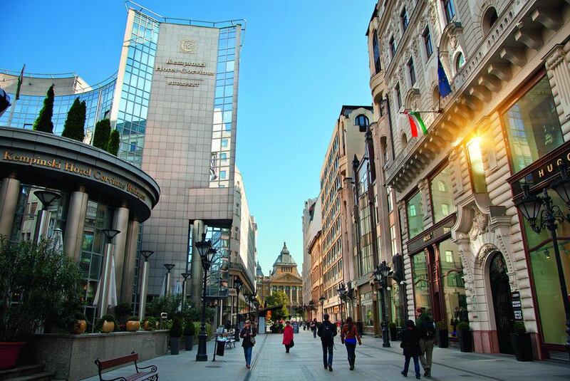 Jozsef Attila U Street in Budapest was named after one of Hungary’s most well-known 20th-century poets. Sylvain Sonnet / Corbis