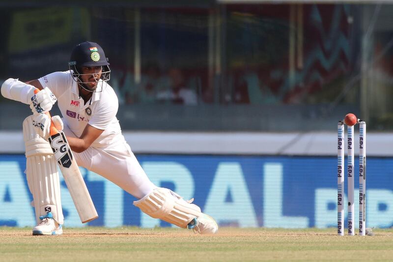 Washington Sundar of India plays a shot during day three of the first test match between India and England held at the Chidambaram Stadium stadium in Chennai, Tamil Nadu, India on the 7th February 2021

Photo by Pankaj Nangia/ Sportzpics for BCCI