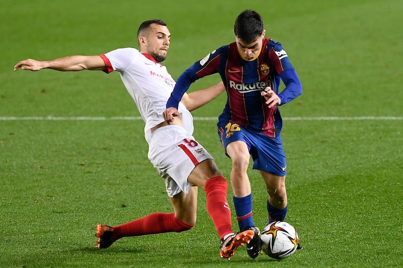 Pedri 6 - The midfielder performed well, particularly when running at the Sevilla defence with the ball at his feet. However, at times, he was poor at winning back the ball, and he gave away a few fouls. AFP