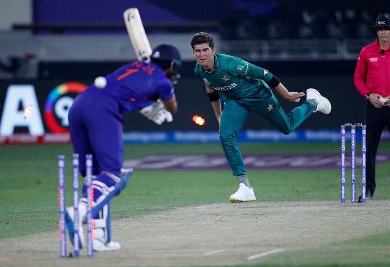 Shaheen Afridi decimated India's top order during 2021 T20 World Cup in Dubai. Reuters