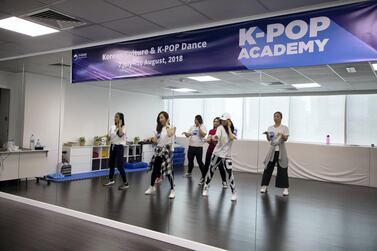 The K-pop Academy is hosted by the Korean Cultural Centre and is a free course that takes place over six weeks. Karma Gurung / The National
