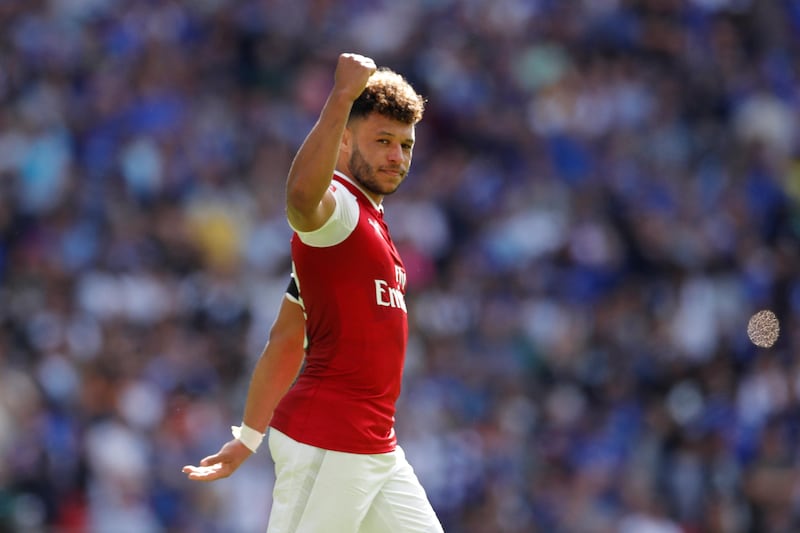 Soccer Football - Chelsea vs Arsenal - FA Community Shield - London, Britain - August 6, 2017   Arsenal's Alex Oxlade-Chamberlain reacts after scoring a penalty during a penalty shootout    Action Images via Reuters/Andrew Couldridge