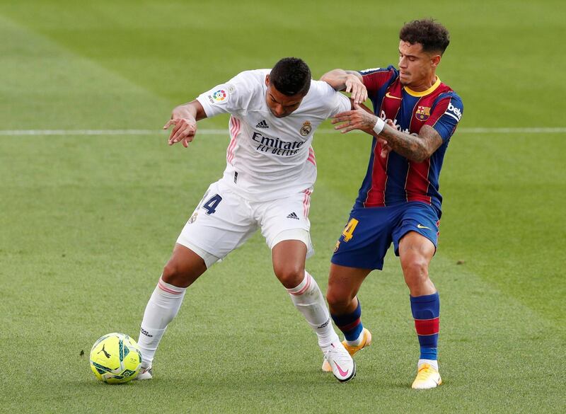 Philippe Coutinho - 5. Really struggled to get his foot on the ball and make things happen in what was a quick-paced Clasico, and the Brazilian somehow failed to hit the target with a simple header from inside the six-yard box in the second half. Reuters