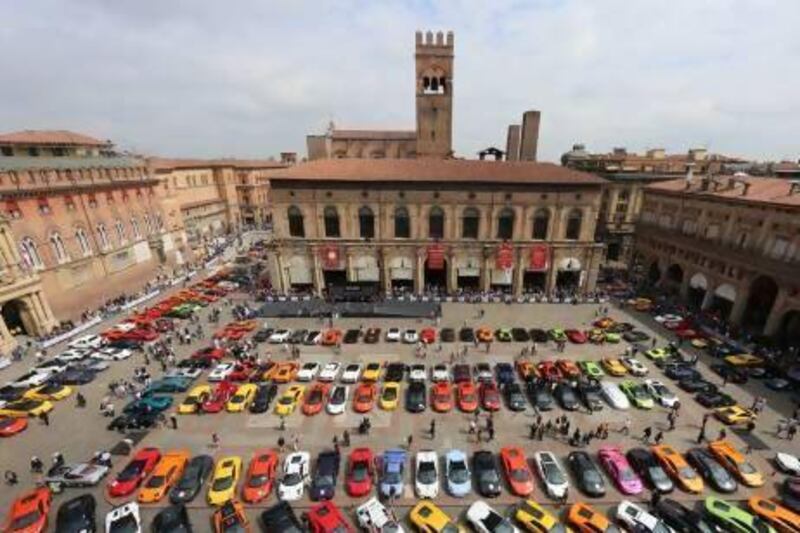 Celebrating the 50th anniversary of Lamborghini. Photo courtesy Lamborghini