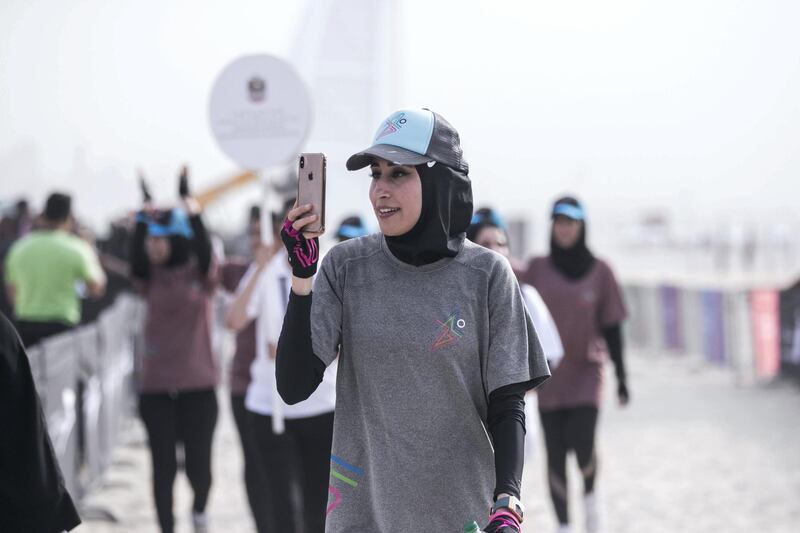 DUBAI, UNITED ARAB EMIRATES - April 3 2019.

Women teams arrive at day one of Dubai Gov Games.

 (Photo by Reem Mohammed/The National)

Reporter: 
Section:  NA
