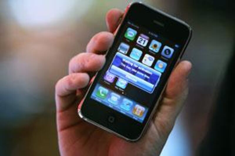 The Apple iPhone that made its debut in Etisalat shops today.