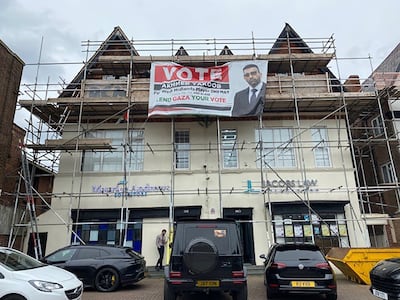 Akhmed Yakoob’s campaign headquarters in Birmingham. Thomas Harding / The National