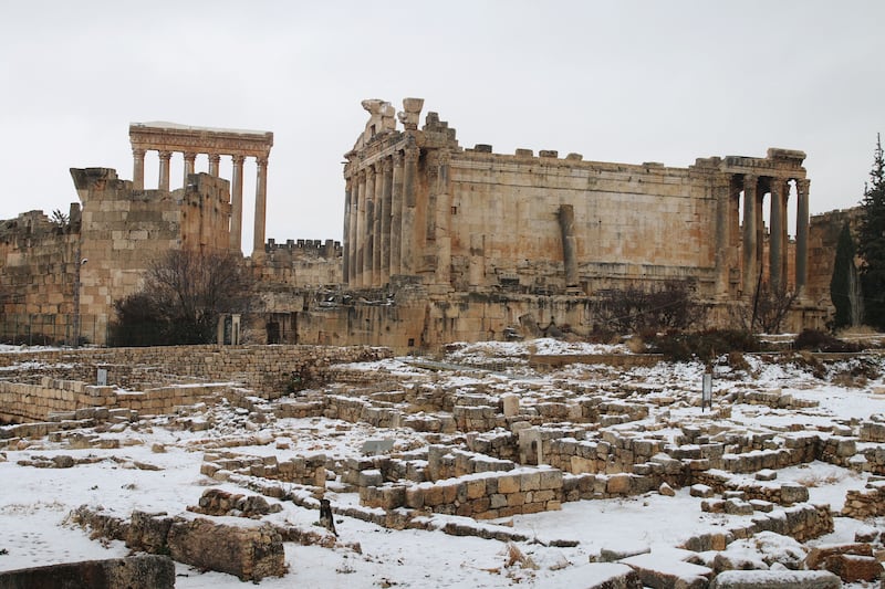 The Roman ruins at Baalbek in the eastern Bekaa Valley, Lebanon. AFP