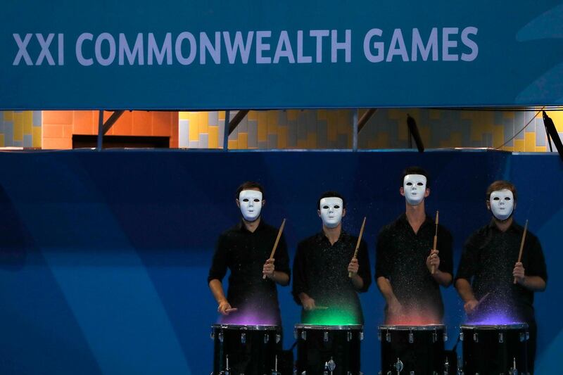 Musicians perform before competition at Gold Coast 2018 Commonwealth Games in Gold Coast, Australia. David Gray / Reuters
