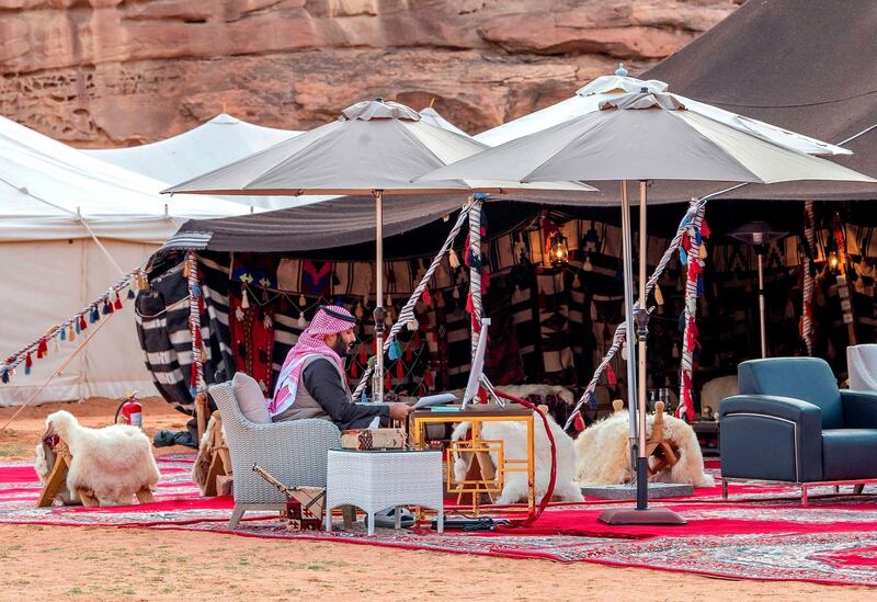 A handout picture provided by the Saudi Royal Palace on January 13, 2021, shows Saudi Crown Prince Mohammed bin Salman participating in a dialogue session during the World Economic Forum in Alula, Saudi Arabia.  - RESTRICTED TO EDITORIAL USE - MANDATORY CREDIT "AFP PHOTO / SAUDI ROYAL PALACE / BANDAR AL-JALOUD" - NO MARKETING - NO ADVERTISING CAMPAIGNS - DISTRIBUTED AS A SERVICE TO CLIENTS
 / AFP / Saudi Royal Palace / BANDAR AL-JALOUD / RESTRICTED TO EDITORIAL USE - MANDATORY CREDIT "AFP PHOTO / SAUDI ROYAL PALACE / BANDAR AL-JALOUD" - NO MARKETING - NO ADVERTISING CAMPAIGNS - DISTRIBUTED AS A SERVICE TO CLIENTS
