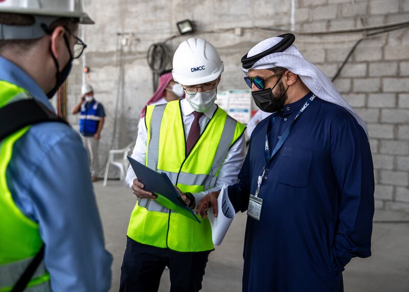 DMCC executive chairman Ahmed bin Sulayem on site. He says the project shows that 'the demand for services in Dubai is increasing all the time'.