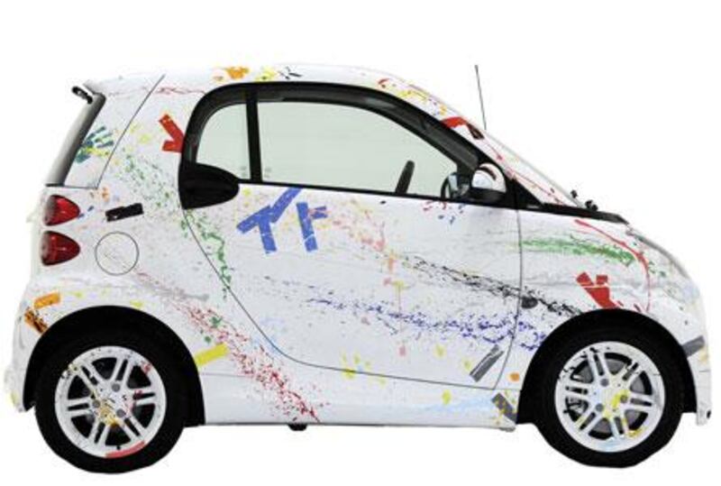 Designer Rolf Sachs transformed this limited-edition Smart, transforming it into a mobile work of art.