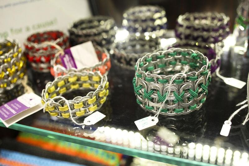 Examples of the recycled jewellery being sold by the Phillippine Community Fund. Lee Hoagland / The National