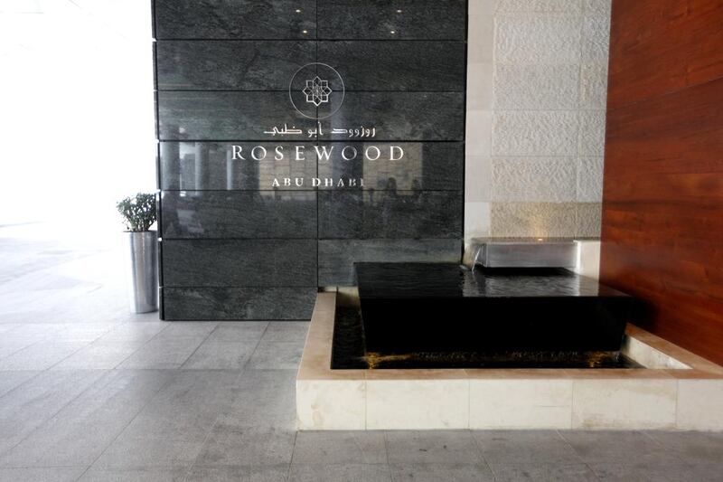 Rosewood, Al Maryah Island's first hotel, opened its doors in May 2013. Christopher Pike / The National
