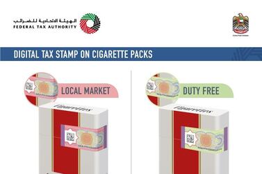 Packets must bear either a red or green tag, the tax authority said. Courtesy: Federal Tax Authority