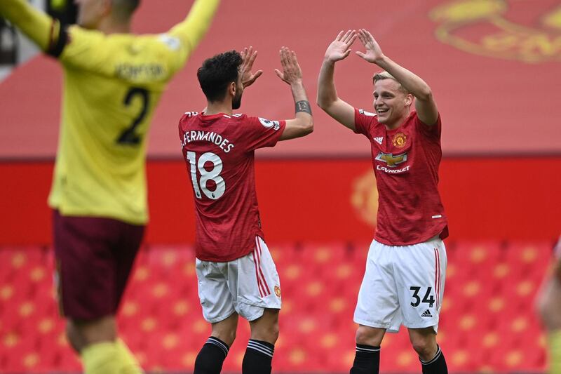 Donny van de Beek - N/A. On for Rashford after 83. His 24th birthday present was Tarkwoski standing on his feet to get a booking after 89 minutes, but then the Dutchman set up Cavani for the third after 92 minutes. AFP