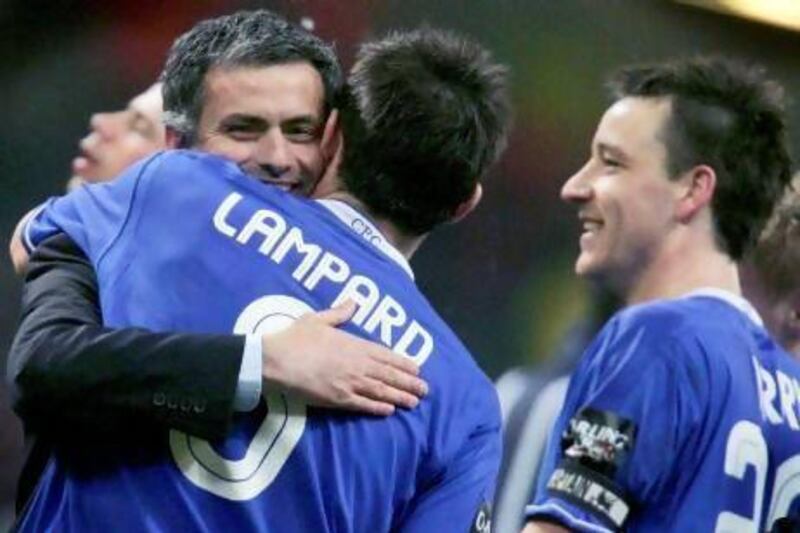 The new Chelsea manager Jose Mourinho, left, will have to reignite relationships with players such as Frank Lampard to be successful again in his second tenure at Stamford Bridge. Mike Finn / Retuers