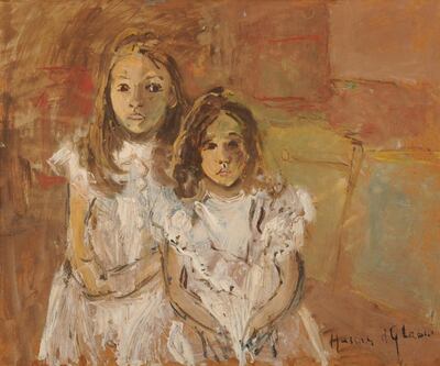 'Maya and Touria' (1980) by Hassan El Glaoui. Private collection of the Artist