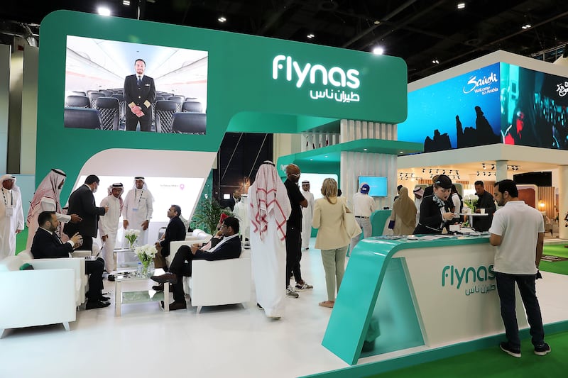 The Flynas stand.  Pawan Singh / The National
