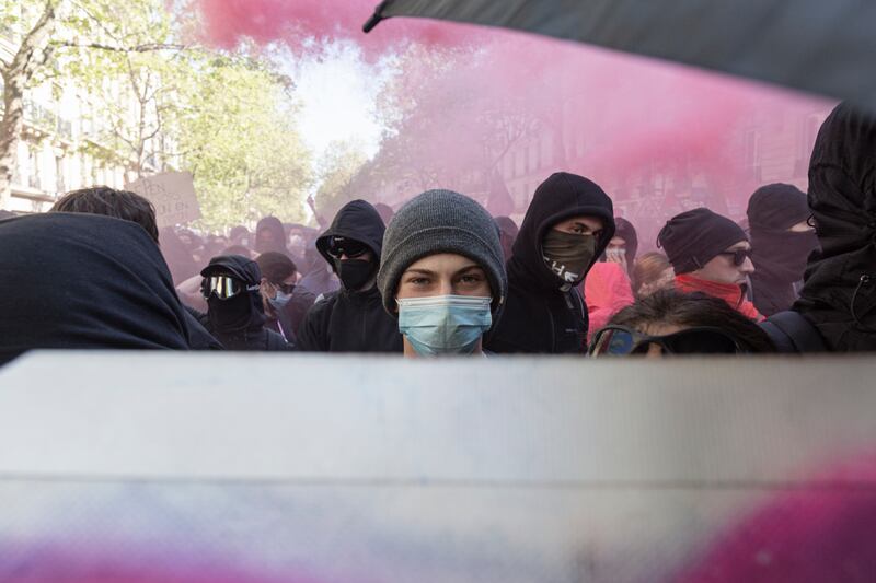 Protesters in Paris demonstrate against the rise of the far right in French politics. Getty Images